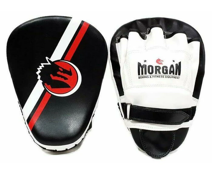 Morgan Classic All Purpose Pre Bent Boxing Curved Focus Pads Punching Mitts Black