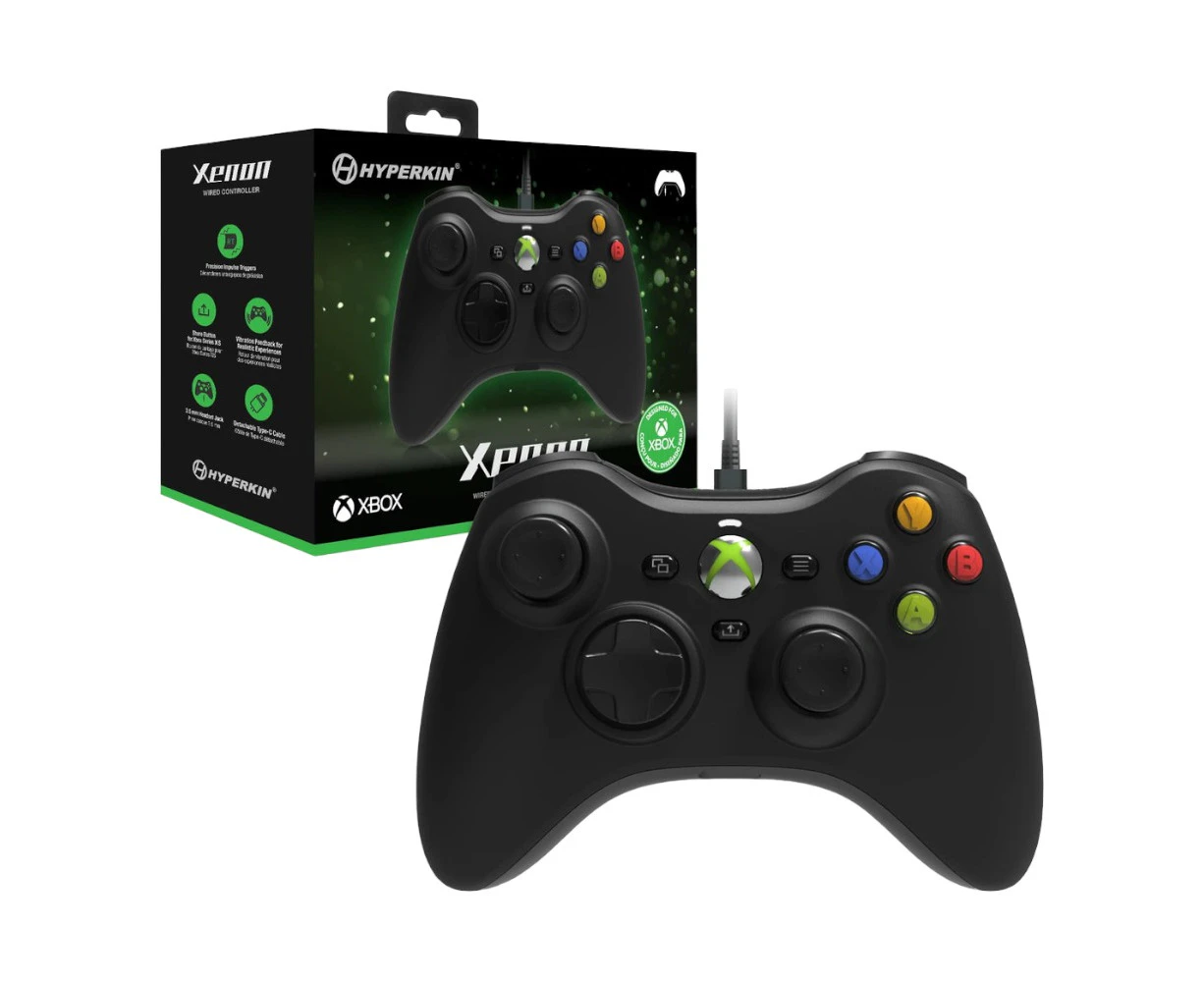 Hyperkin Xenon Wired Controller For Xbox Series X|S, Xbox One and PC (Black)