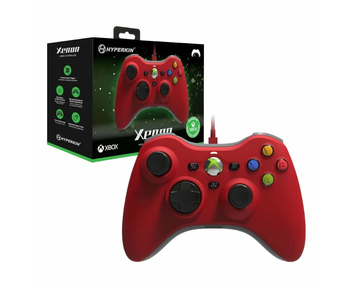 Hyperkin Xenon Wired Controller For Xbox Series X|S, Xbox One and PC (Red)