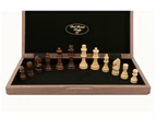 Dal Rossi 15 inch Walnut Inlaid Folding Chess Set