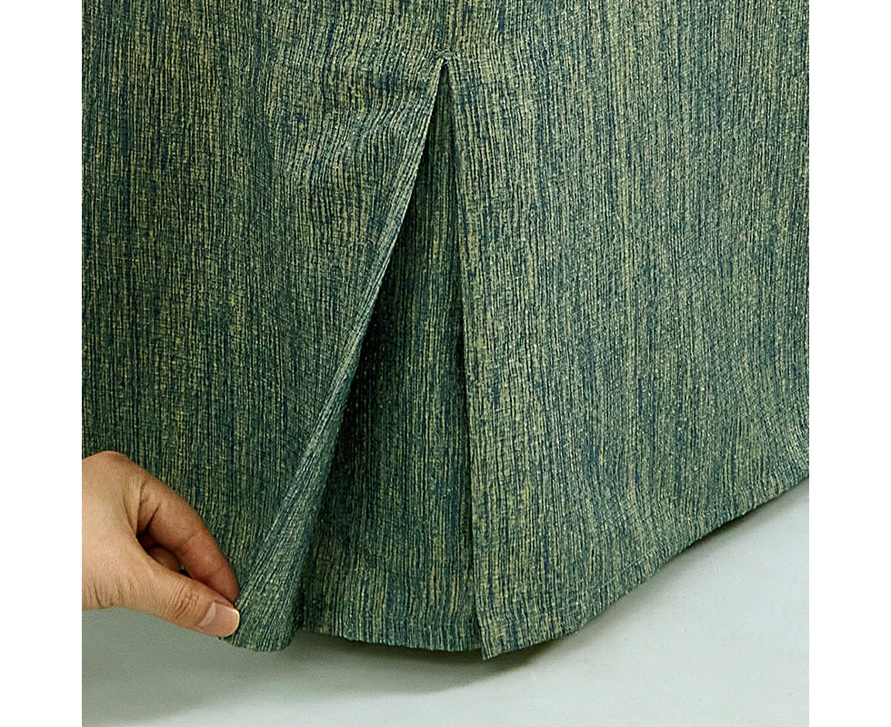 Premium Quality Bed Skirt Valance including Cotton Fabric Go Over Bed Base Green