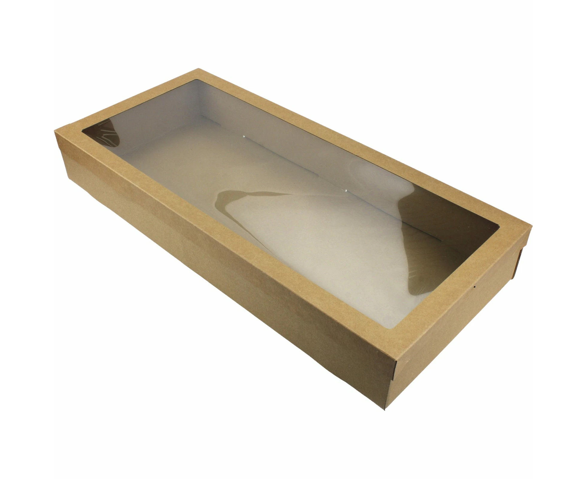 Eco Kraft Grazing Boxes with Lids 56cm x 25.5cm x 8cm (Pack of 2)