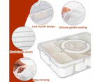 Divided Serving 8 Compartments with Lid and Handle Box Container for Portable Snack Platters  Clear Organizer for Candy, Fruits, Nuts, Snacks