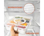 Divided Serving 8 Compartments with Lid and Handle Box Container for Portable Snack Platters  Clear Organizer for Candy, Fruits, Nuts, Snacks