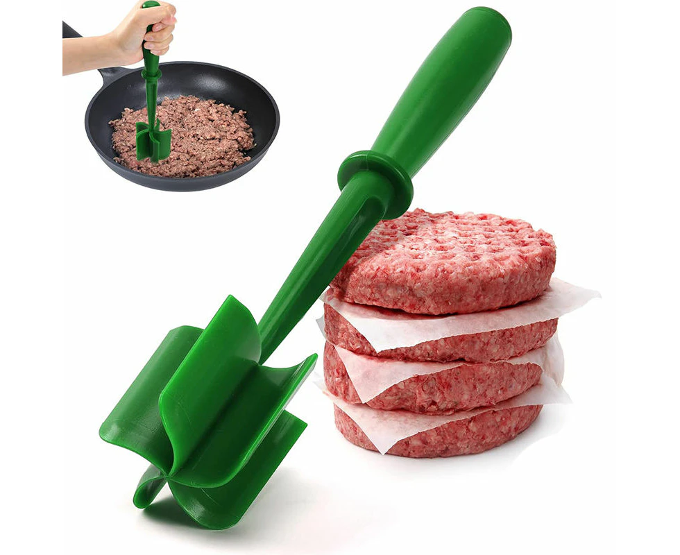 Madesmart Meat Chopper for Hamburger Heat Resistant Non Stick Smasher-Green