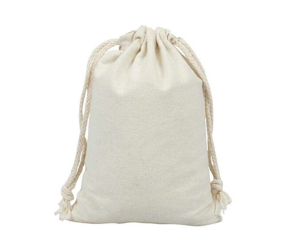 Canvas Bags 10-100pcs Drawstring Storage Bag