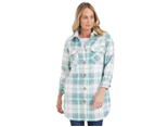 RIVERS - Womens Jacket -  Longline Check Shacket - Green Multi Check