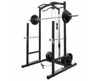 Power Rack With Lat Pulldown + Adjustable Bench + Olympic Barbell Weight Set