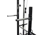 Power Rack With Lat Pulldown + Adjustable Bench + Olympic Barbell Weight Set