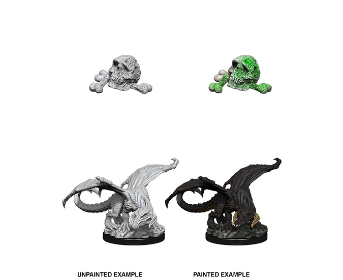 DandD Unpainted Black Dragon Wyrmling Dungeons and Dragons Nolzurs Marvelous Miniatures