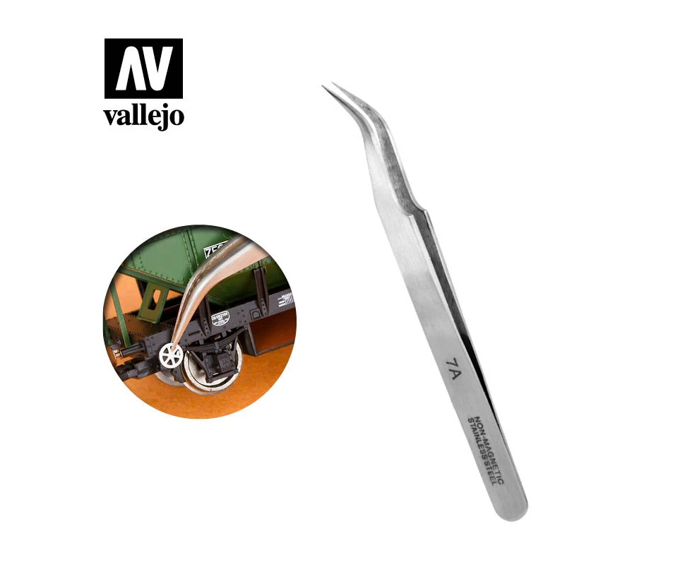 Vallejo Hobby Tools #7 Stainless Steel Tweezers