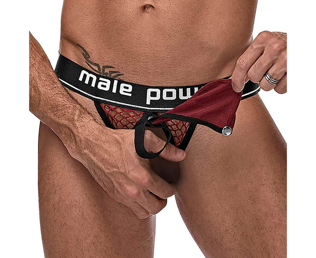 Male Power Cockpit C-Ring Jockstrap 346-260 Burgundy