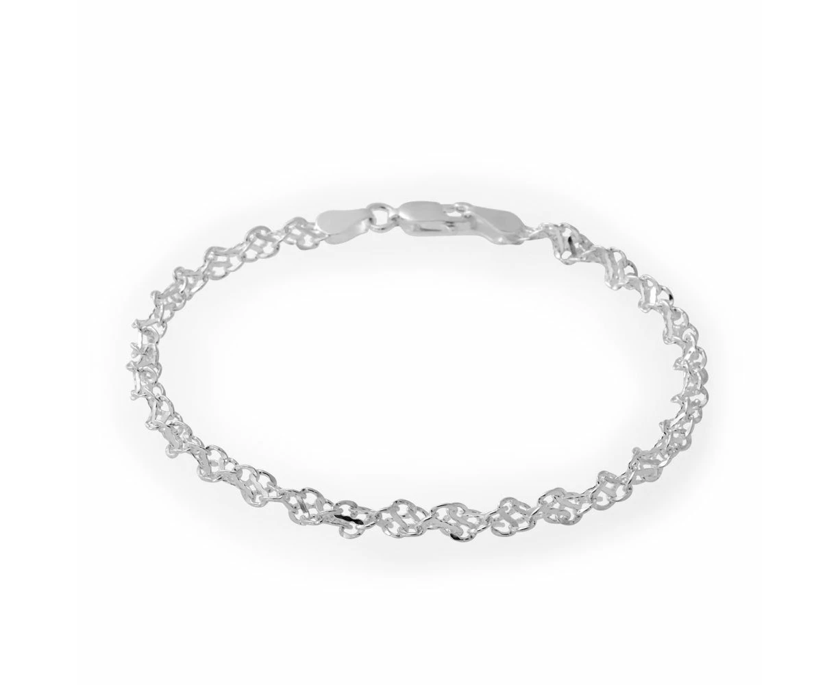 Sterling Silver 19cm Fancy Twist Bracelet