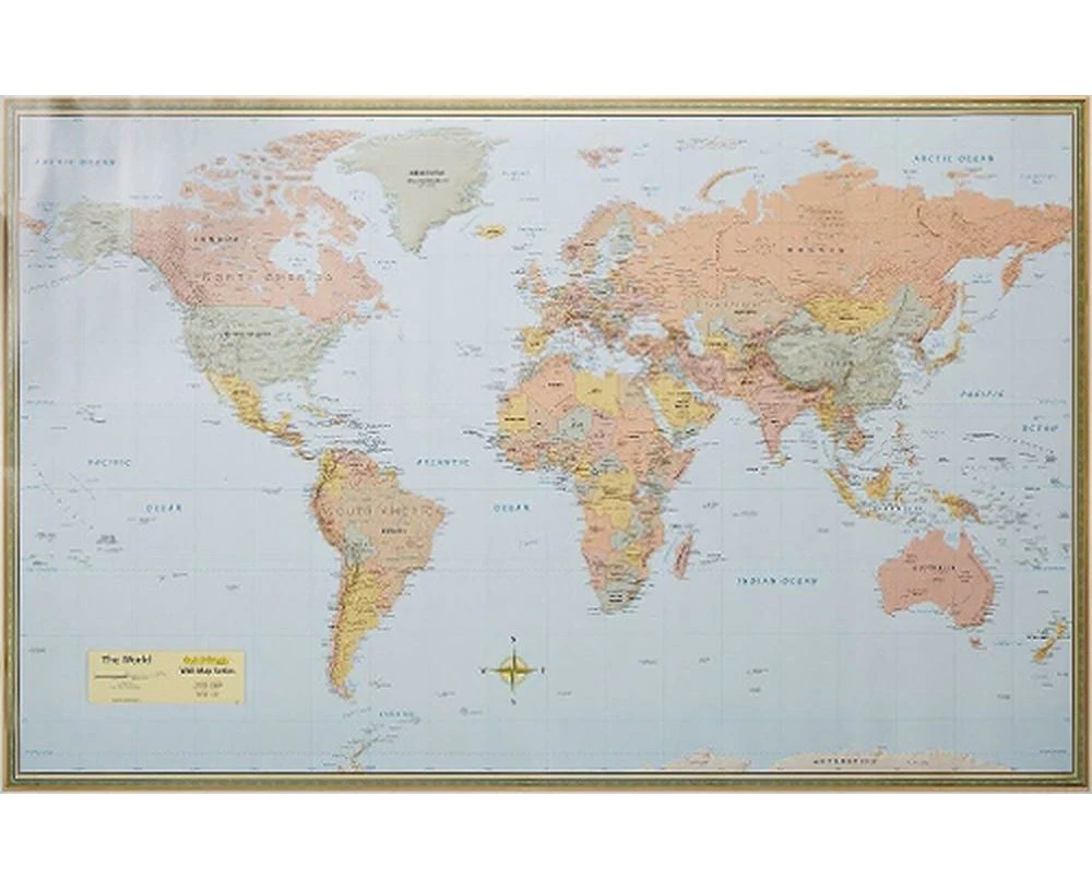 World Map-Laminated