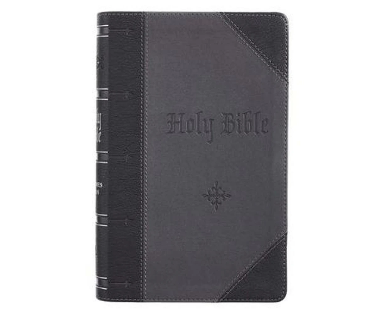 KJV Bible Giant Print 2-Tone Black/Dark Gray