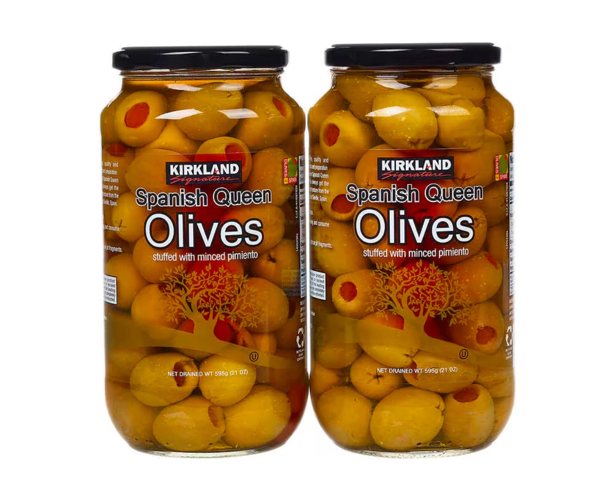 Kirkland Signature Spanish Queen Olives 2 x 595g