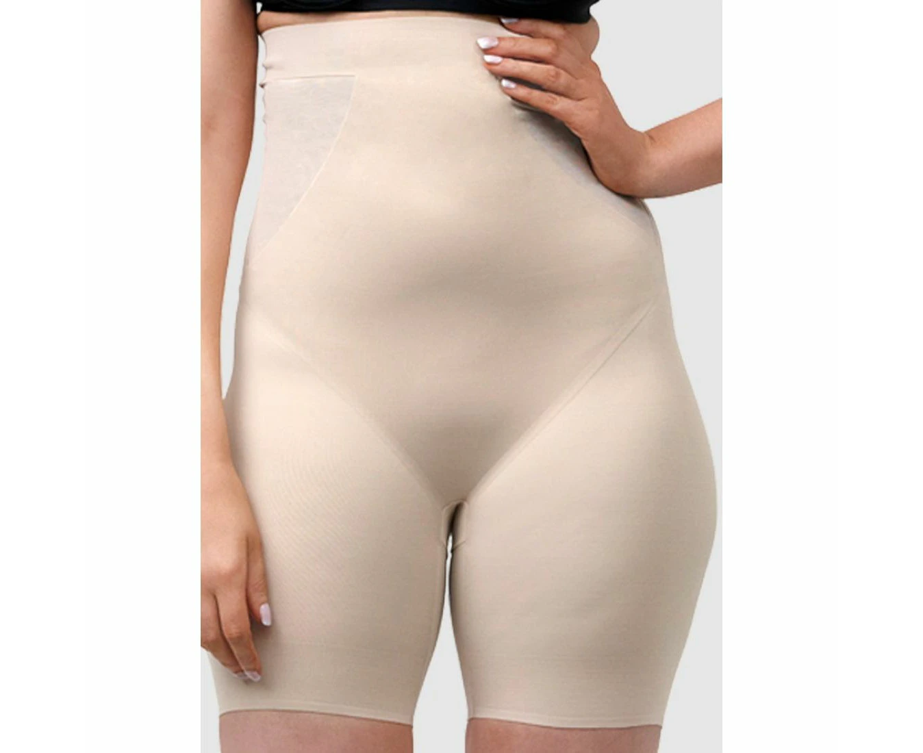 Cupid Shapewear Total Contour Hip, Tummy & Thigh Slimmer Shaping Shorts - Warm Beige