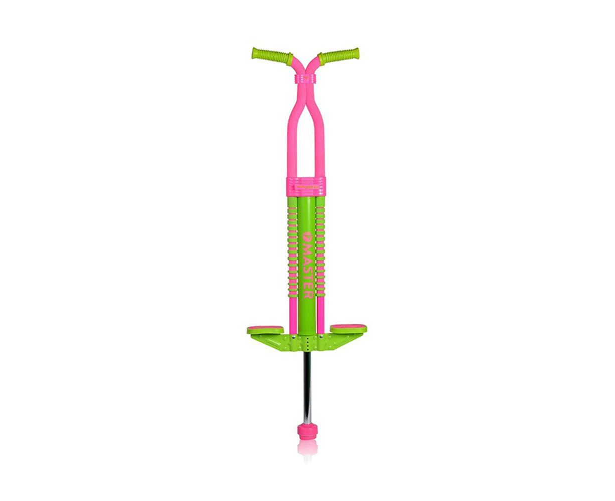 Flybar Master 106.5cm Pogo Stick Jumping Outdoor Bouncing Toy Kids 9+ Pink/Green