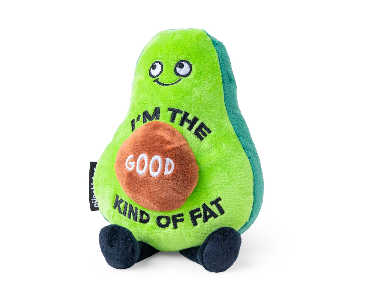 Punchkins Im the Good Kind of Fat Avocado Plush Stuffed Cuddle Play Toy 20cm