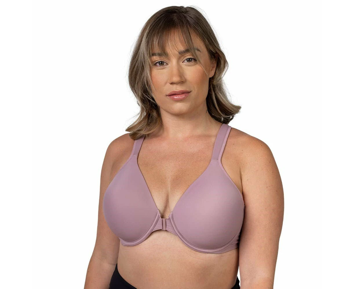 Leading Lady Brigitte Clip Front Close Underwire Posture Support Bra in Rose Mauve