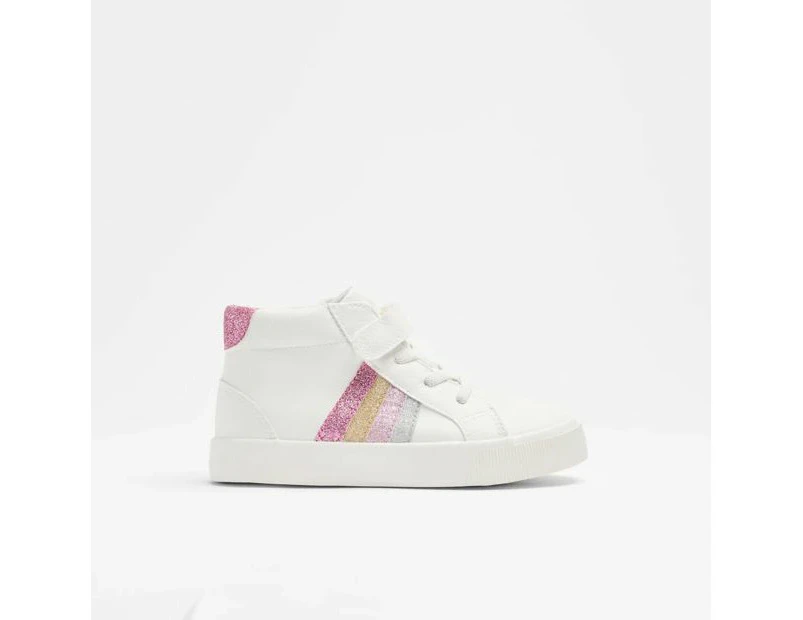 Target Girls Junior Hi Top Glitter Stripe Sneaker