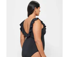 Target Resort Frill One Piece Rib Bathers - Shape Your Body