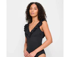 Target Resort Frill One Piece Rib Bathers - Shape Your Body