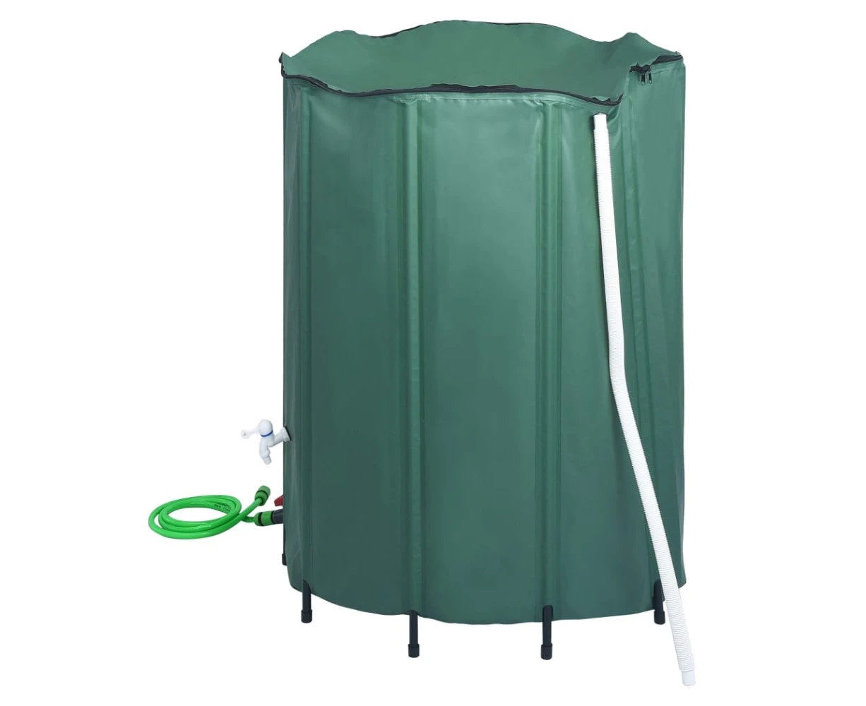 Collapsible Rain Water Tank 1250L Portable Rainfall Collector Outdoor Container Filter Net With Spigot