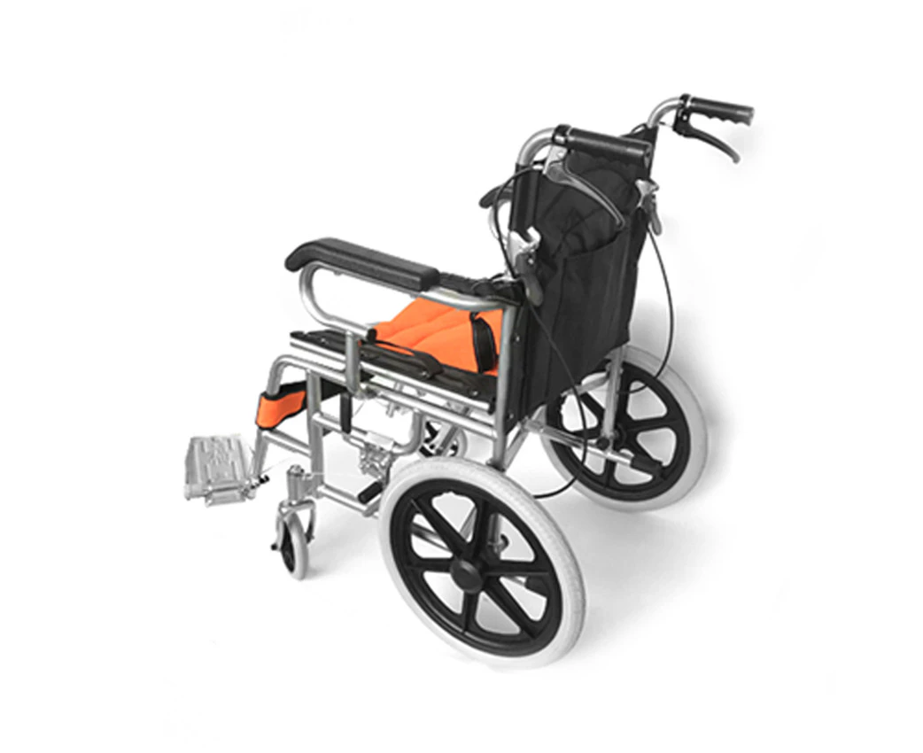 SOLID TYRE light weight FOLDABLE steel WHEELCHAIR With Four Brakes