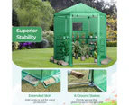 Costway Walk-In Greenhouse Garden Shed Green House w/ Metal Frame PE Cover Plant Flower Tent