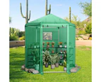 Costway Walk-In Greenhouse Garden Shed Green House w/ Metal Frame PE Cover Plant Flower Tent