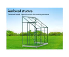 ALFORDSON Greenhouse Aluminium Polycarbonate Garden Storage Shed 1.9x1.3M