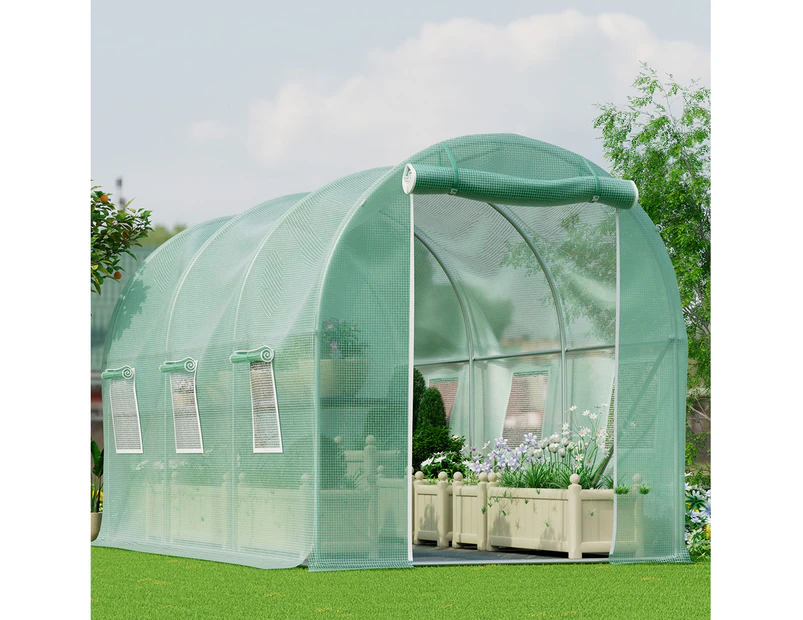 Lambu Greenhouse Walk-In Green House Shed Storage Hoop Tunnel Polytunnel PE 3M