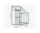 ALFORDSON Greenhouse Aluminium Polycarbonate Garden Storage Shed 1.9x1.3M