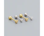 Dainty Tiny Heart Stud Earrings Gold