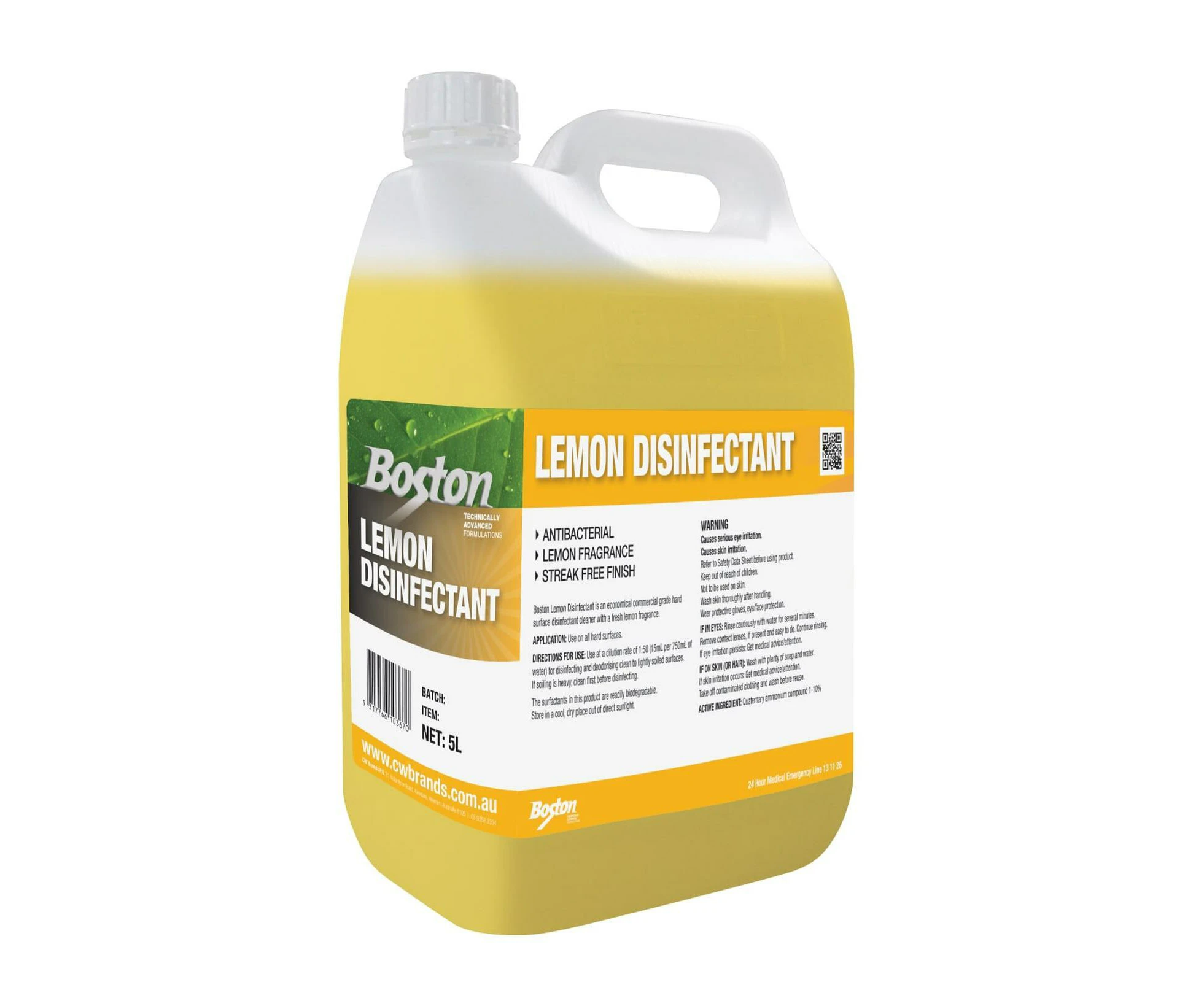 Boston 5 Litre Lemon Disinfectant | BLD5