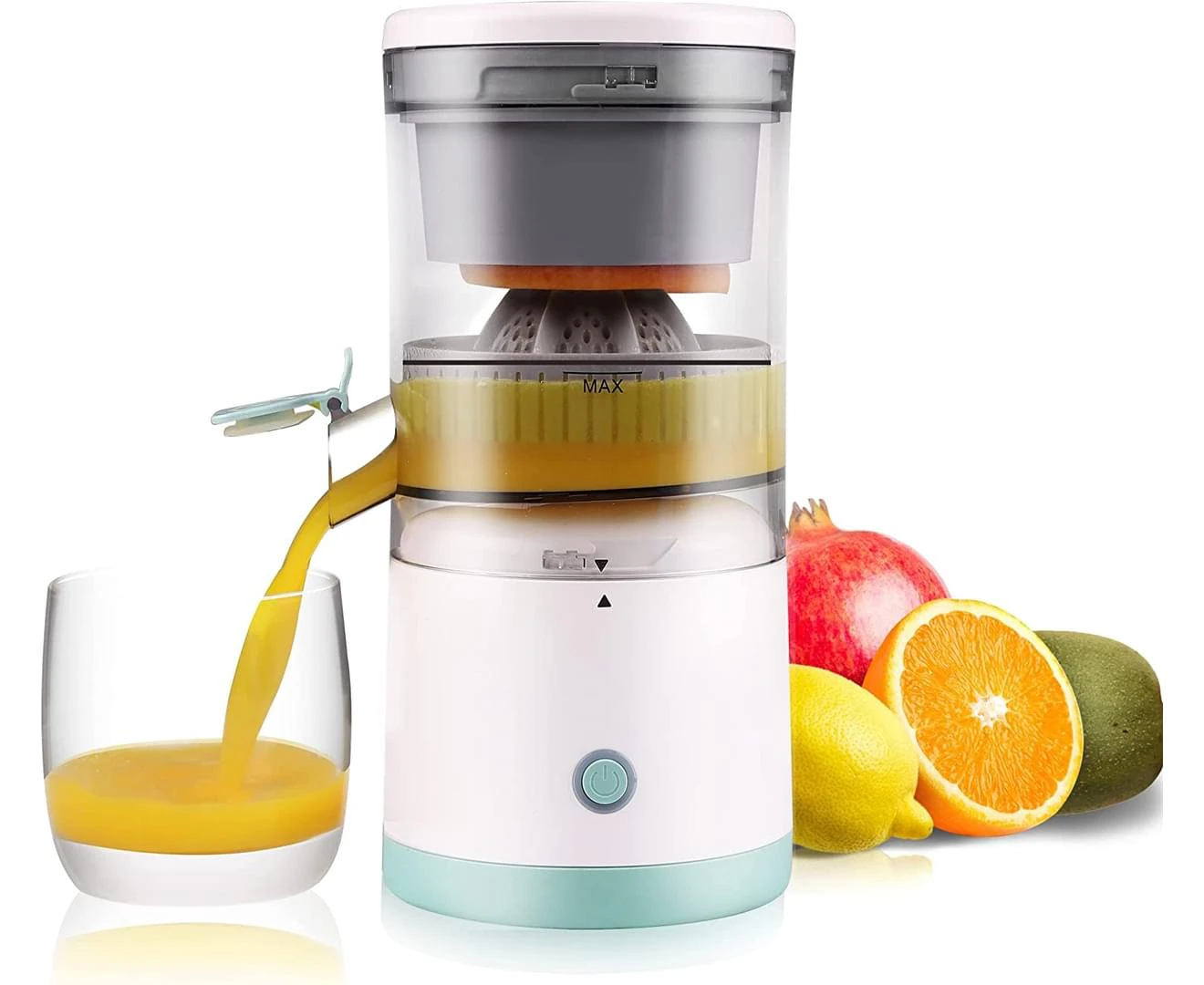 Portable Electric Squeezer Orange Juice Citrus Juicer-1 Button Easy Press Lemon Lime Orange Grapefruit Juice Squeezer