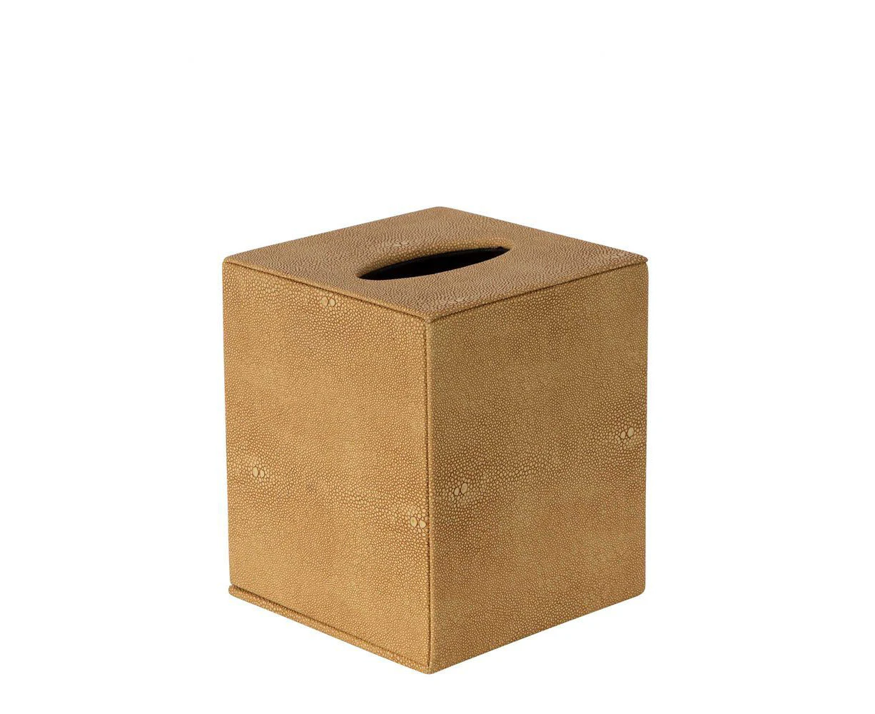 Belle Hunter Tissue Paper Box Storage Square Organiser Container 15.5cm Ochre