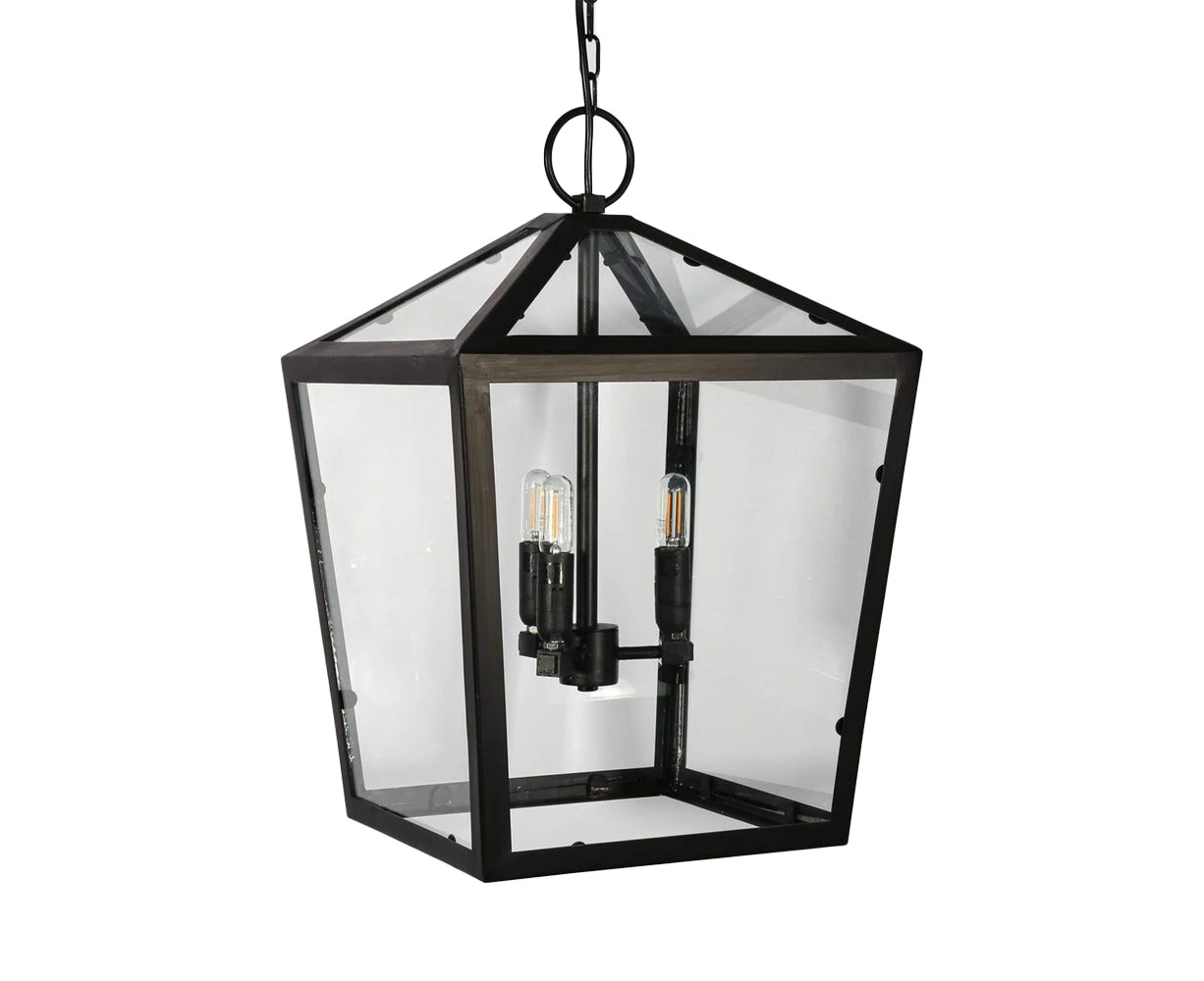 Belle Banson Iron Ceiling Pendant Light 54cm Hanging Lamp Home Room Decor Black