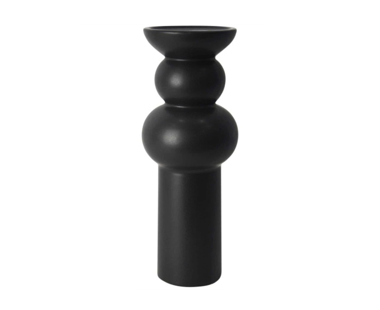 Belle Warlet Ceramic Candle Stick Stand Didsplay Holder Storage Decor 31cm Black