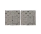 2x 4pc Belle Tuft Cotton Kitchen Napkin Cloth Set 40cm Reusable Sqr Dark Slate