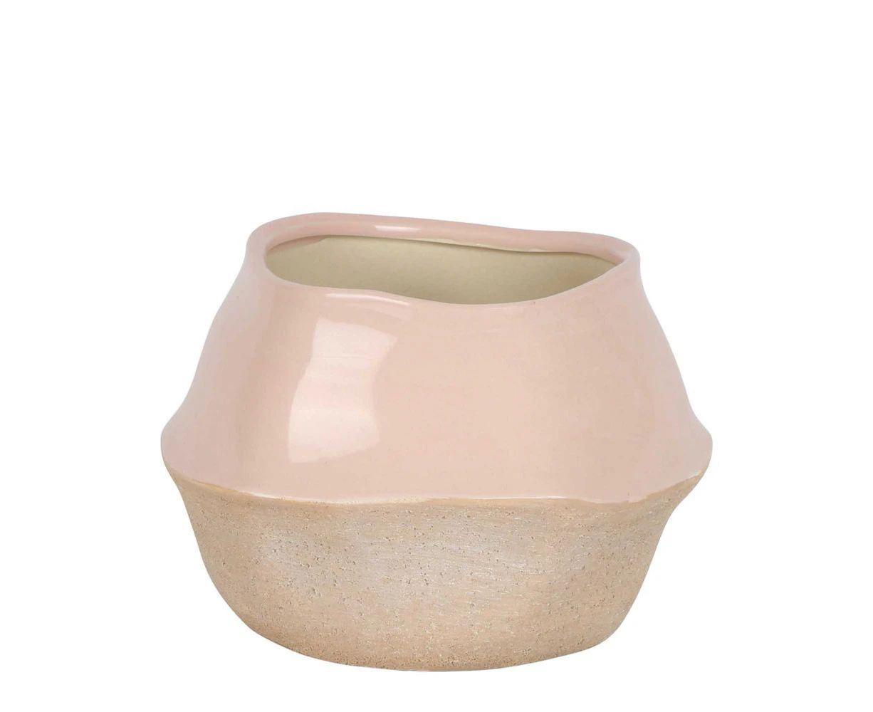 Belle Sarol Ceramic Pot Planter Small 17.5cm Flower/Plant Container Decor Blush