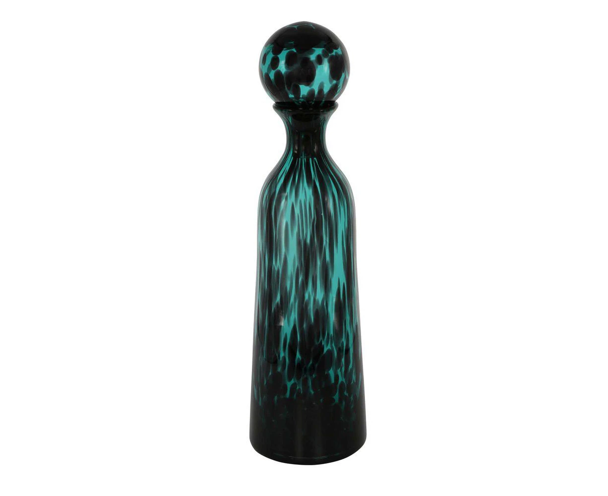 Belle Jasper Glass Bottle Tall 44.5cm Decorative Accent Home Decor Verdigris