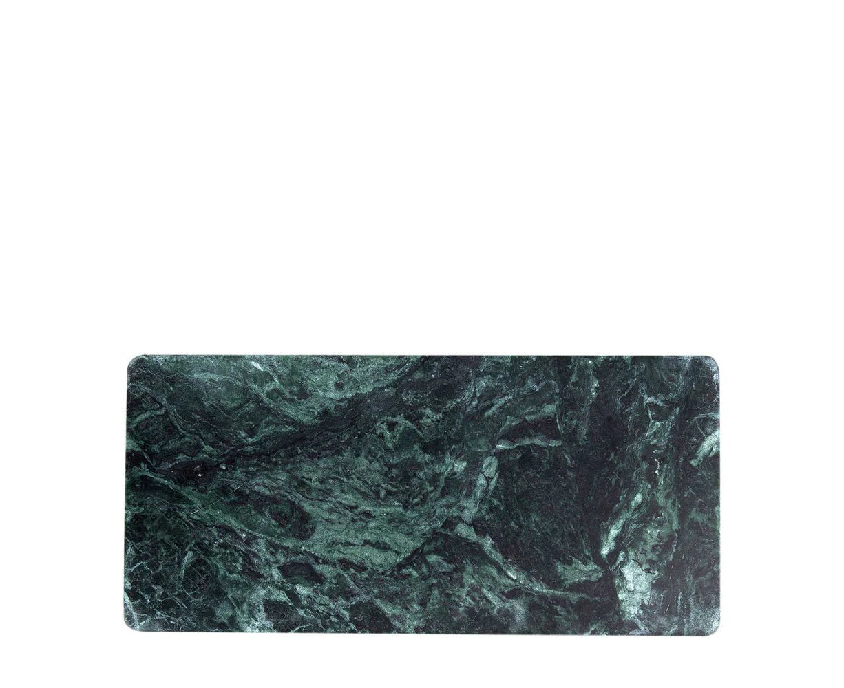 Belle Graze Marble Serving Board Rectangle 39x17.5cm Accent Tableware Decor GRN