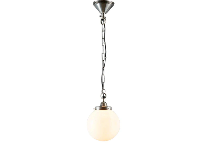 Belle Celeste Brass/Glass Ceiling Pendant Light Hanging Decor Small 25cm White