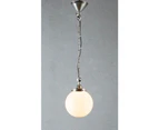 Belle Celeste Brass/Glass Ceiling Pendant Light Hanging Decor Small 25cm White