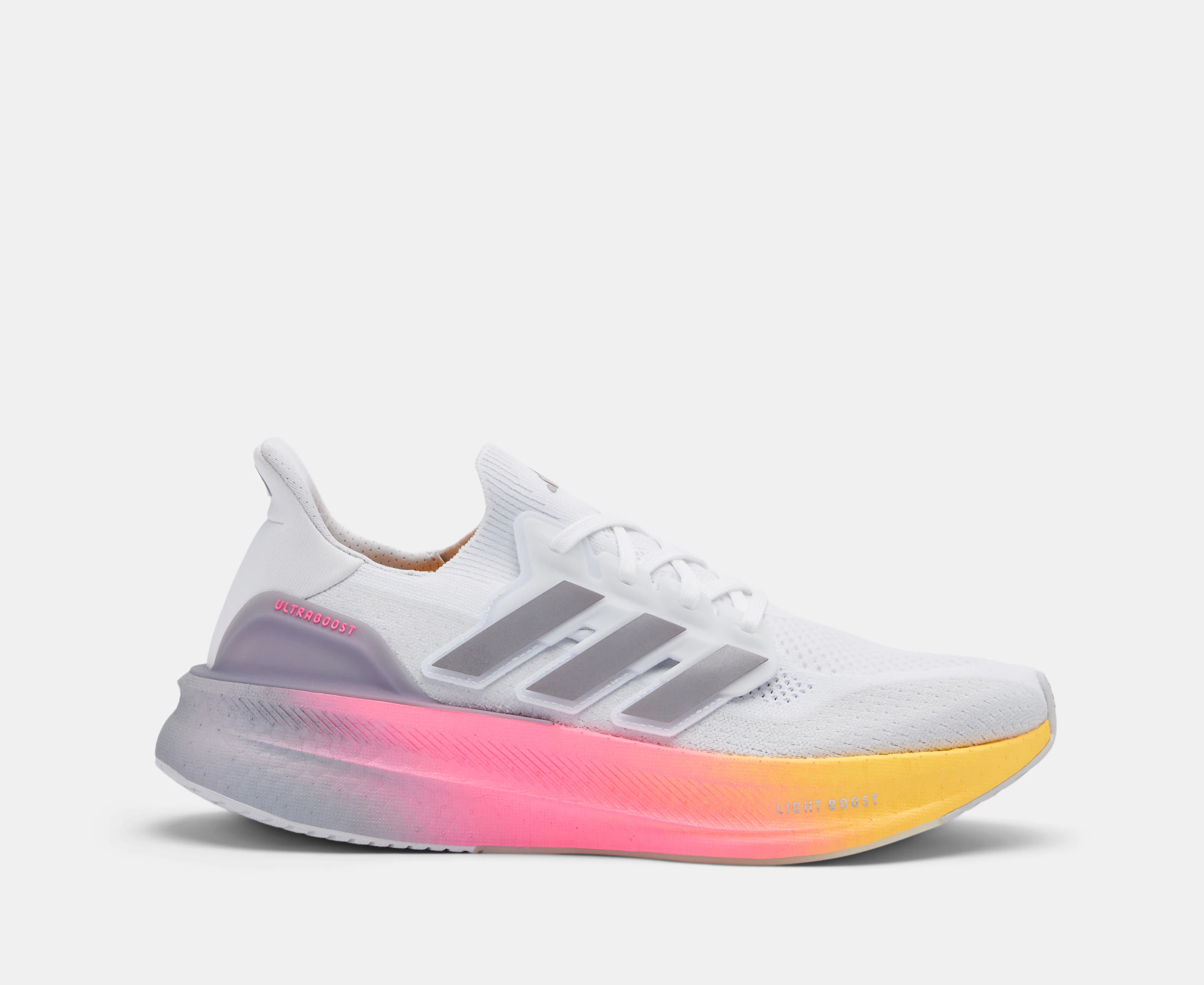 Adidas Men's Ultraboost 5 Runners - White/Glory Grey/Lucid Pink