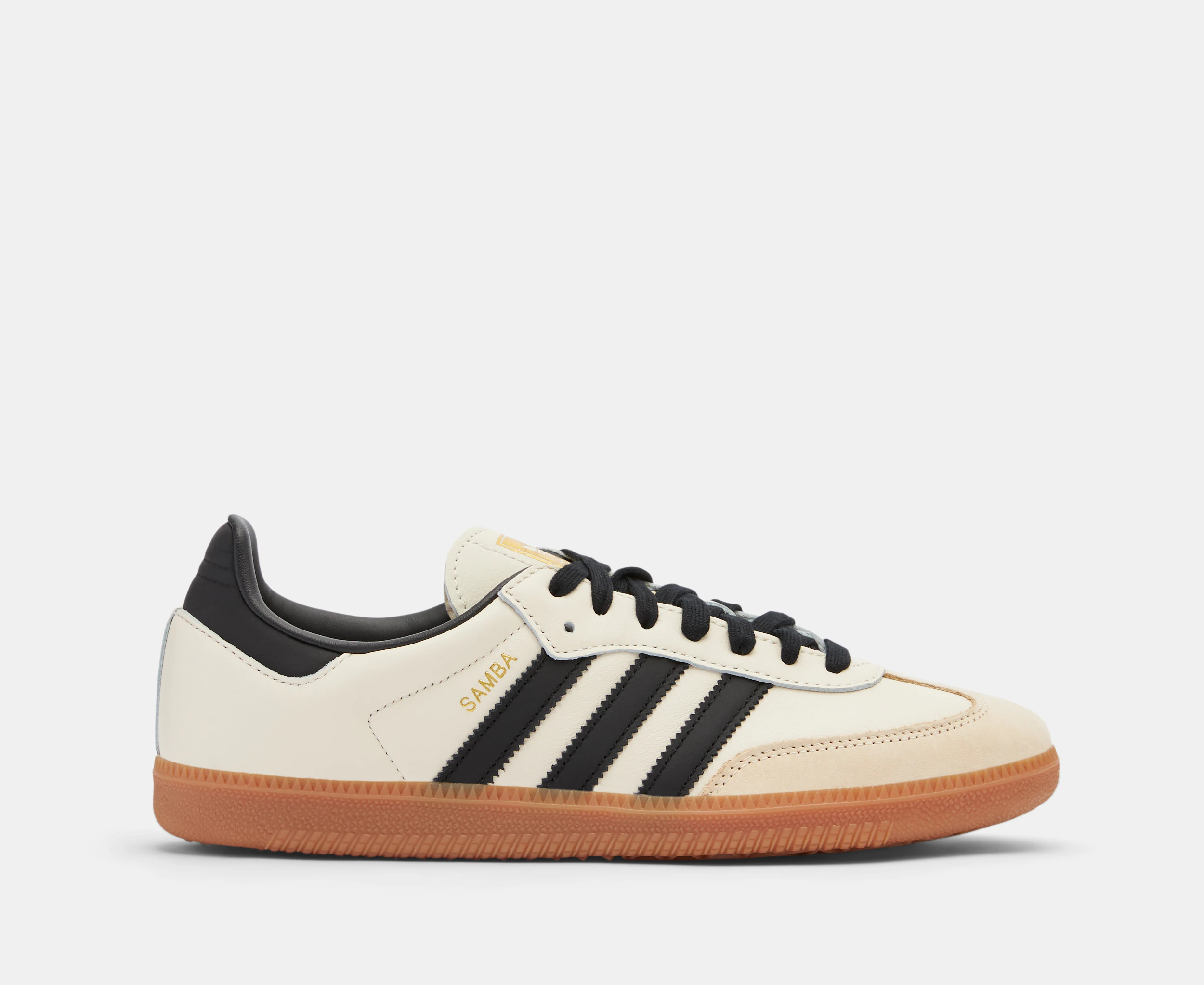 Adidas Unisex Samba OG Sneakers - Cream White/Core Black/Sand Strata