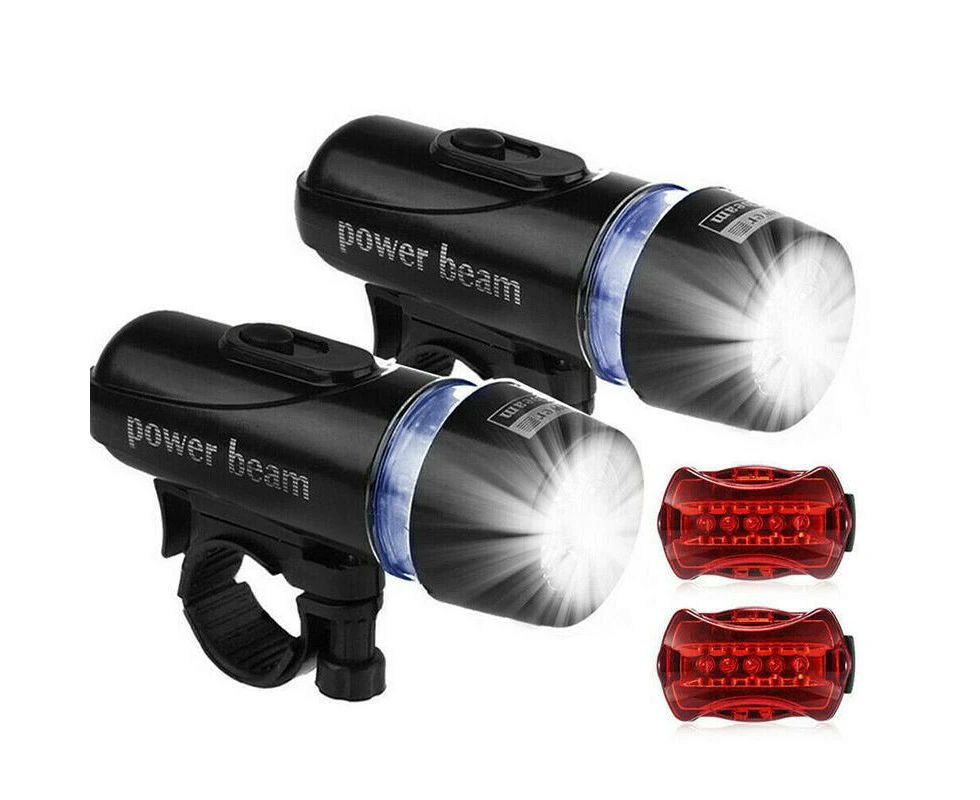 2x Front Rear Bike Light LED Bicycle Tail Lights Waterproof Flashlight Headlight