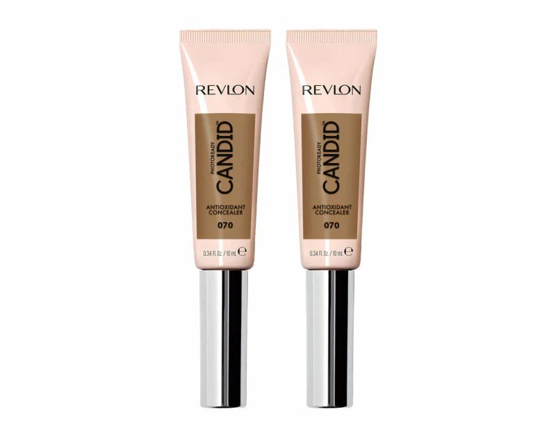 Revlon Photoready Candid Antioxidant Concealer 10ml 070 Nutmeg 2 Pack